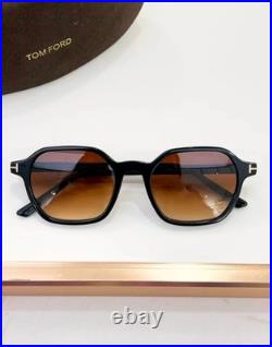 Tom Ford Joey Sunglasses FT1301 Black/Brown Gradient 51-20-145mm With Case New