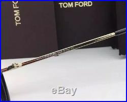 Tom Ford Johnson TF453 01P Shiny Black Blue Gradient Grey Men Sunglass Authentic