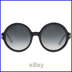 Tom Ford Juliet TF 369 01B 55mm Black/Grey Gradient Women's Round Sunglasses