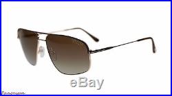 Tom Ford Justin Men's Sunglasses FT0467 50H Dark Brown Gold/Brown Polarized Lens