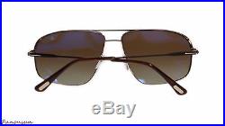 Tom Ford Justin Men's Sunglasses FT0467 50H Dark Brown Gold/Brown Polarized Lens