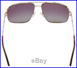 Tom Ford Justin Sunglasses FT0467 50H Brown Gold Brown Gradient Polarized Lens