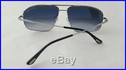 Tom Ford Justin Tf 467 17w Silver Gray Men's Sunglasses Made In Italy