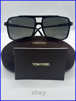 Tom Ford KEMP FT1177 Shiny Black/Grey (01A) Sunglasses Flawless Authentic
