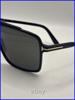 Tom Ford KEMP FT1177 Shiny Black/Grey (01A) Sunglasses Flawless Authentic
