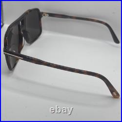 Tom Ford KEMP FT1177 Shiny Havana/Green (53N) Sunglasses Authentic With Case