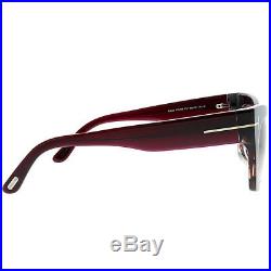 Tom Ford Kasia TF 459 71F Burgundy Shaded Plastic Sunglasses Brown Gradient Lens