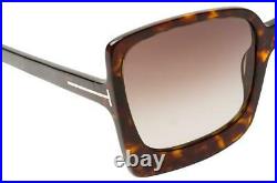 Tom Ford Katrine-02 FT 0617 52K Dark Havana Oversized Sunglasses Sonnenbrille