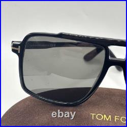 Tom Ford Kemp FT1177 01A Sunglasses Shiny Black/Smoke Lenses 59mm Flawless