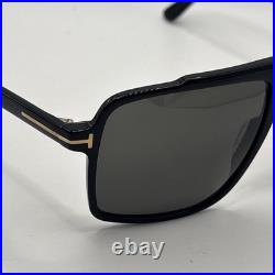 Tom Ford Kemp FT1177 01A Sunglasses Shiny Black/Smoke Lenses 59mm Flawless