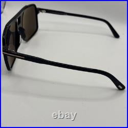 Tom Ford Kemp FT1177 01A Sunglasses Shiny Black/Smoke Lenses 59mm Flawless