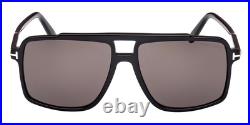 Tom Ford Kemp FT1177 Sunglasses Male Shiny Black 59mm New 100% Authentic