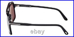 Tom Ford Kemp FT1177 Sunglasses Male Shiny Black 59mm New 100% Authentic