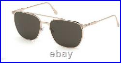 Tom Ford Kip FT0692 28A Sunglasses Gold Frame Grey Lenses 61mm TF692