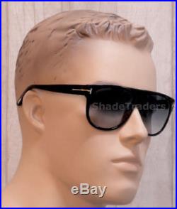 Tom Ford Kristen Unisex Sunglasses Shiny Black Grey Gradient Ft 0375 02n
