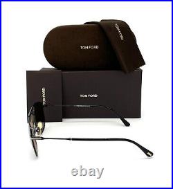 Tom Ford LEN FT0815 01C Black / Smoke Mirror 58mm Sunglasses TF0815