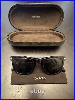Tom Ford LEO 145mm Sunglasses with Brown Frame and Green Polarized Lenses