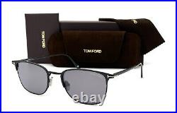 Tom Ford LIV FT085102C Matte Black / Smoke Mirror 52mm Sunglasses TF0851
