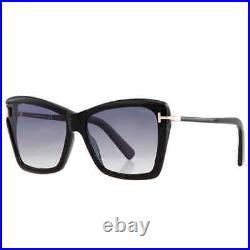 Tom Ford Leah Smoke Gradient Butterfly Ladies Sunglasses FT0849 01B 64