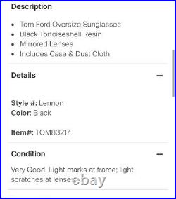 Tom Ford Lennon Sun Glasses