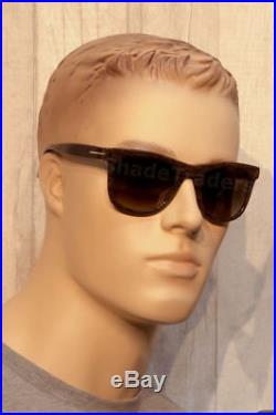 Tom Ford Leo Sunglasses Shiny Brown Wood Black Roviex Brown Gradient Ft 0336 05k