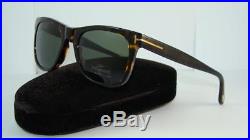 Tom Ford Leo TF 336 56R Dark Havana Polarized Sunglasses Sonnenbrille Size 52