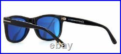 Tom Ford Leo TF 9336 01V Black Sunglasses Sonnenbrille Blue Lens Size 52