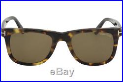 Tom Ford Leo TF336 TF/336 55J Vintage Havana Fashion Square Sunglasses 52mm