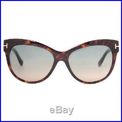Tom Ford Lily TF430 52P Havana Brown Blue Gradient Women's Cat Eye Sunglasses
