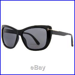 Tom Ford Lindsay TF 434 01D Black Grey Polarized Women's Butterfly Sunglasses