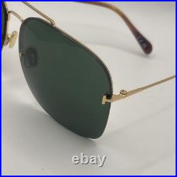 Tom Ford MACKENZIE 02 FT0883 30N Shiny Deep Gold/Green Square Men's Sunglasses