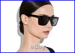 Tom Ford MORGAN TF 513 01W Black Sonnenbrille Sunglasses Blue Gradient Lens 57mm