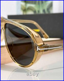 Tom Ford Marcus Sunglasses TF1023 45A Crystal/Gray New