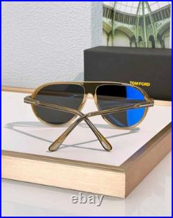 Tom Ford Marcus Sunglasses TF1023 45A Crystal/Gray New