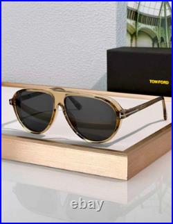 Tom Ford Marcus Sunglasses TF1023 45A Crystal/Gray New