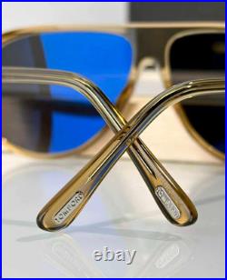 Tom Ford Marcus Sunglasses TF1023 45A Crystal/Gray New