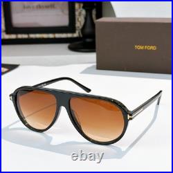 Tom Ford Marcus Sunglasses TF1023 48N Black/Brown 58-15-145mm With Case New