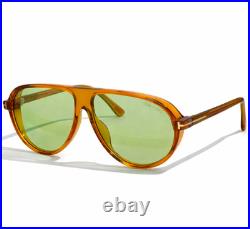 Tom Ford Marcus Sunglasses TF1023 48N Shiny Dark Brown/Green New