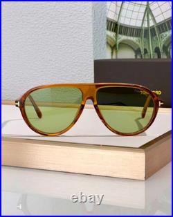 Tom Ford Marcus Sunglasses TF1023 48N Shiny Dark Brown/Green New