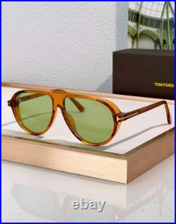 Tom Ford Marcus Sunglasses TF1023 48N Shiny Dark Brown/Green New