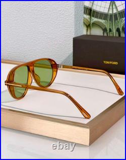 Tom Ford Marcus Sunglasses TF1023 48N Shiny Dark Brown/Green New