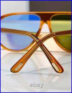 Tom Ford Marcus Sunglasses TF1023 48N Shiny Dark Brown/Green New