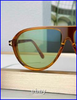 Tom Ford Marcus Sunglasses TF1023 48N Shiny Dark Brown/Green New