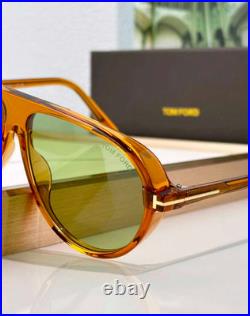 Tom Ford Marcus Sunglasses TF1023 48N Shiny Dark Brown/Green New