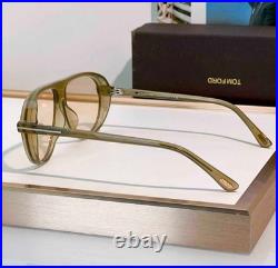 Tom Ford Marcus Sunglasses TF1023 93E Light Grey Crystal/Light Brown New
