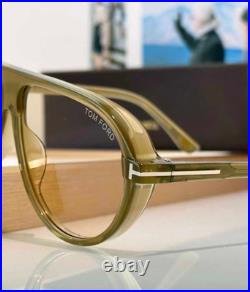 Tom Ford Marcus Sunglasses TF1023 93E Light Grey Crystal/Light Brown New