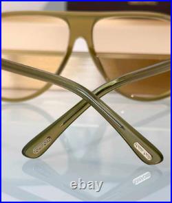 Tom Ford Marcus Sunglasses TF1023 93E Light Grey Crystal/Light Brown New