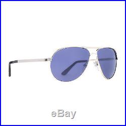 Tom Ford Marko TF 144 18V Silver/Blue James Bond 007 Aviator Sunglasses