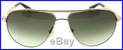 Tom Ford Marko TF 144 28P Shiny Rose Gold Unisex Aviator Sunglasses