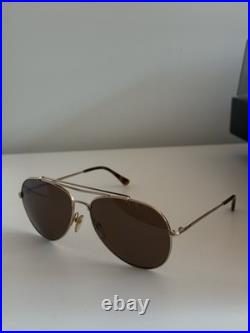Tom Ford Marko TF144 58mm Polarized Aviator Sunglasses Gold/Brown 3P